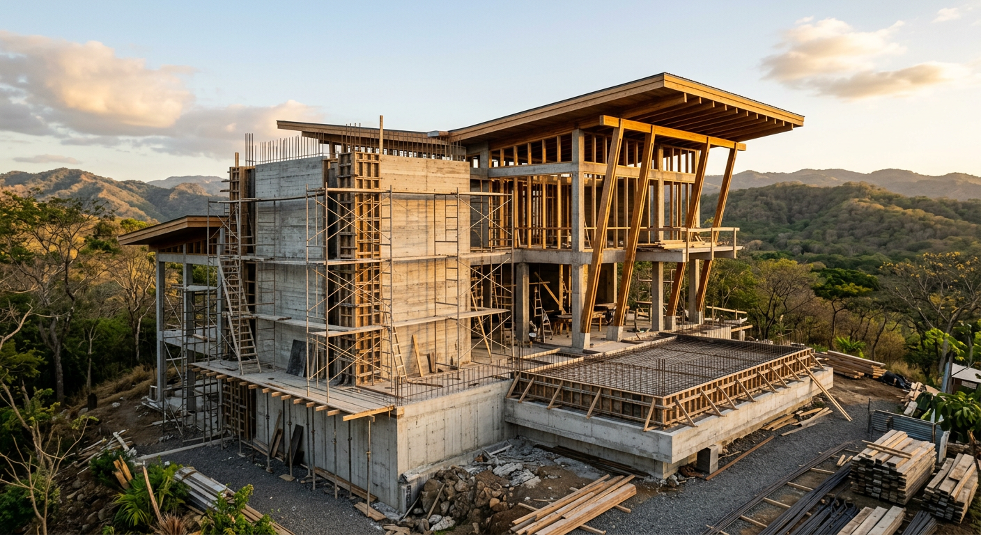 Imagen referencial de una residencia en construcción